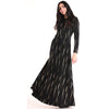 Braided Weave Print Fit n Flare Maxi Dress