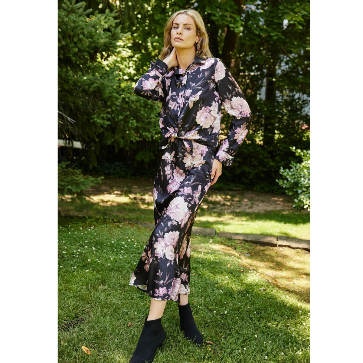 Cosmo Skirt Black Floral