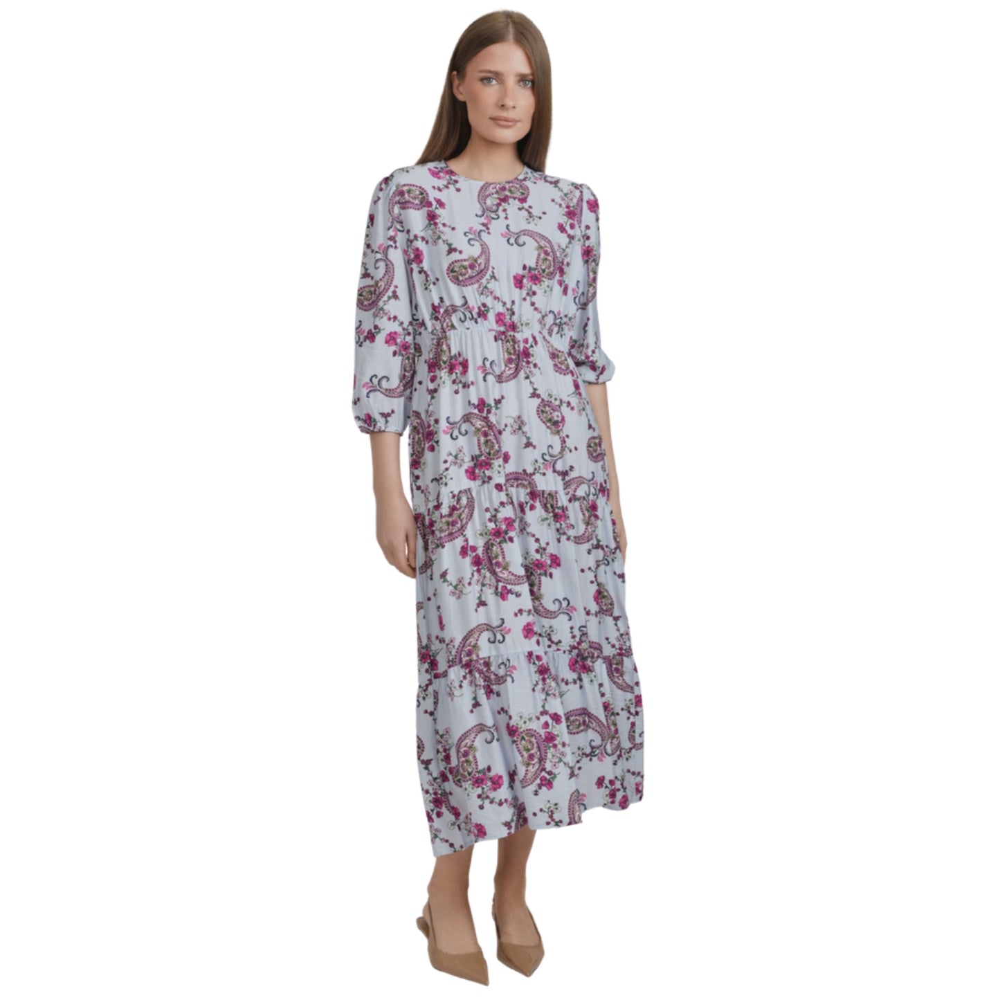 Rina Dress Berry Bloom