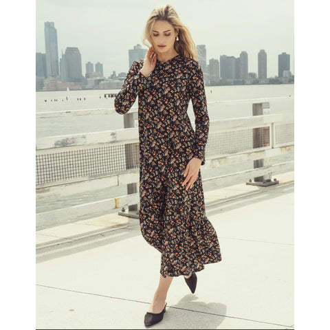 Liz Maxi Dress Orange Floral