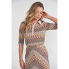 Crochet Polo Top Chevron Adina LV