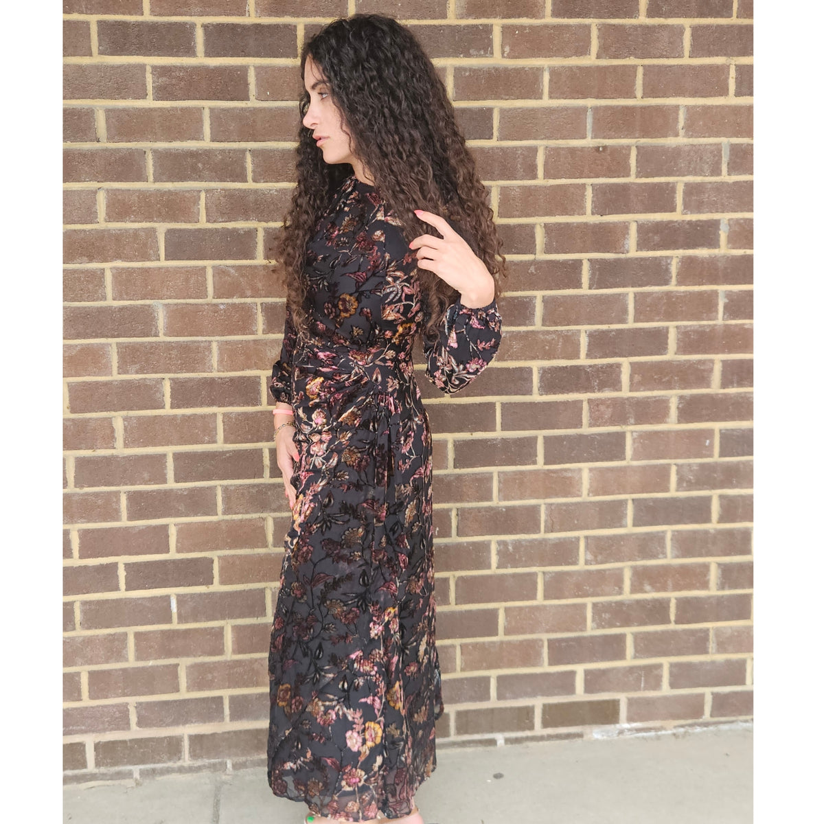 Burnout Velvet Maxi Dress