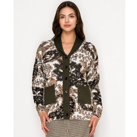 Olive Pocket Cardigan