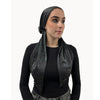 Black Shimmer Pre-tied Headscarf Valeri