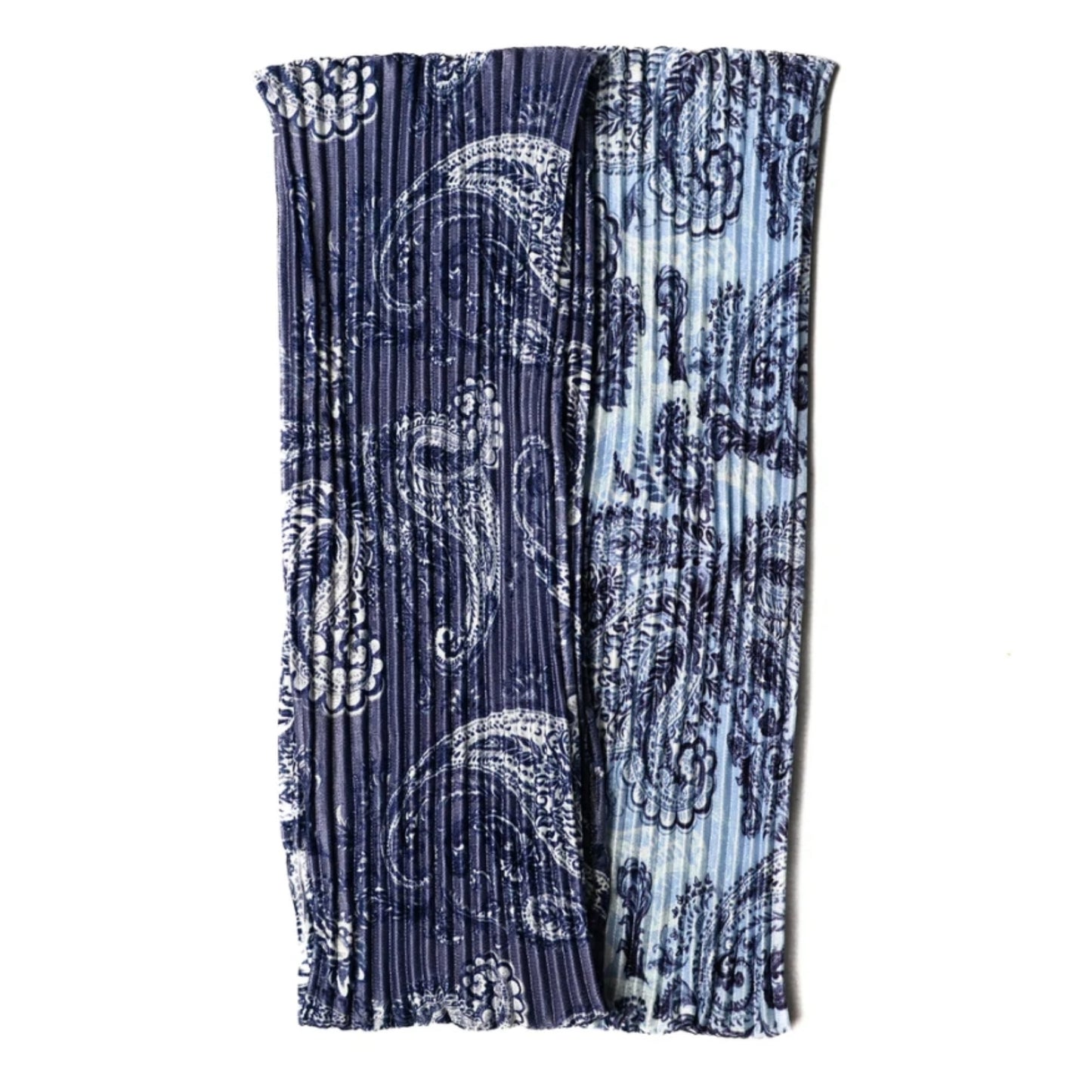Denim Paisley Pleated Headband Nicsessories