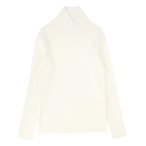 Wrap Neck Sweater Ivory
