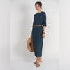 Pocket T-shirt Dress Indigo Adina LV - The Mimi Boutique