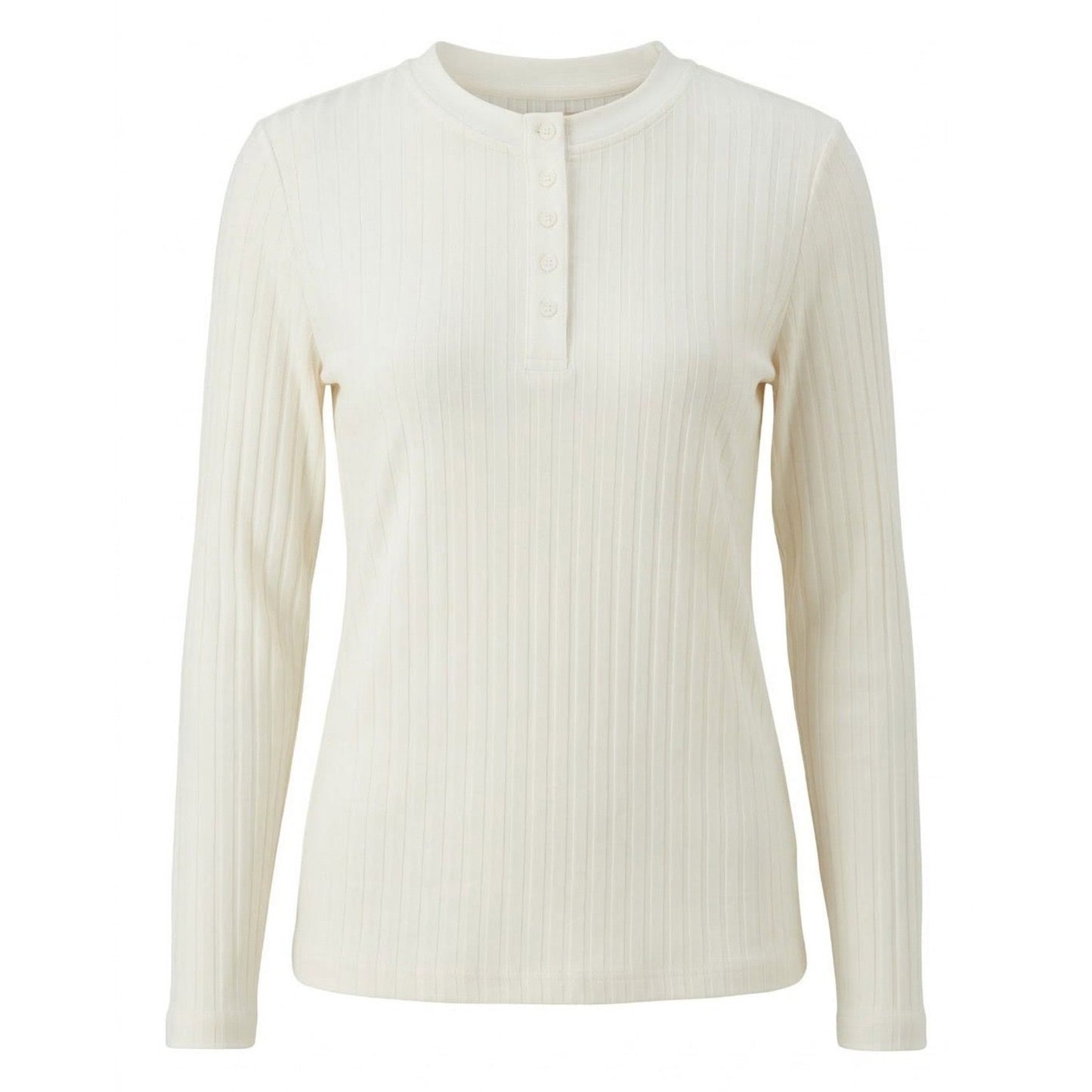 Italian Rib Henley Shirt Cream OC