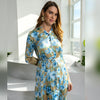 Summer Dress Gold/Blue Floral