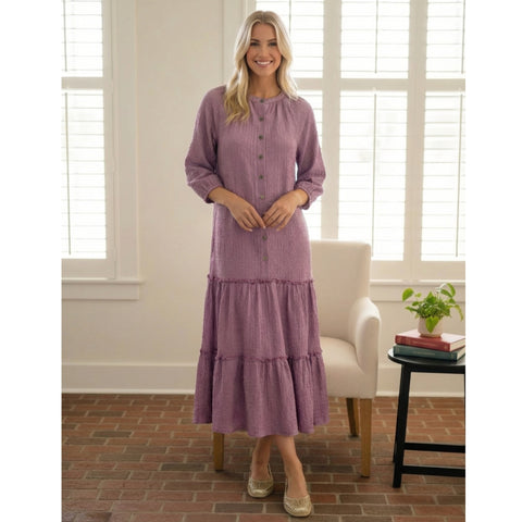 April Dress Purple Vintage - The Mimi Boutique