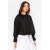 Black Cinch Waist Blouse