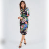 Black Pimrose Loose Basic Dress with Wrap DF