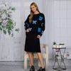 Maeve Bow Sweater Black/Blue
