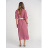 Bandana Waist Cotton Dress Summer Rose