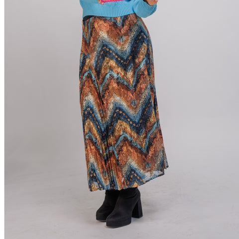 Missoni Print Side Pleate Skirt