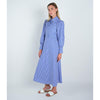 Blue Stripe Mock Wrap Dress - The Mimi Boutique