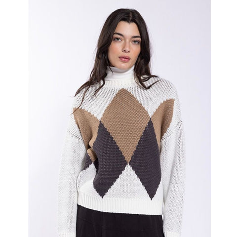 Diamond Colorblock Sweater