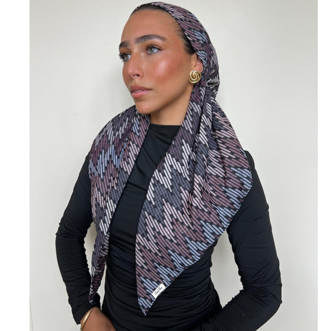 Taupe Chevron Headscarf SB