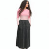 Black Wash Maxi Pocket Skirt Lilac Teen