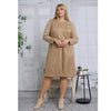 Plus Esti Khaki Suede Dress