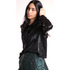 Shimmer Satin Black Blouse