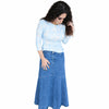 Blue Rounded Seam Skirt