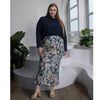 Plus Cosmo Skirt Navy Floral