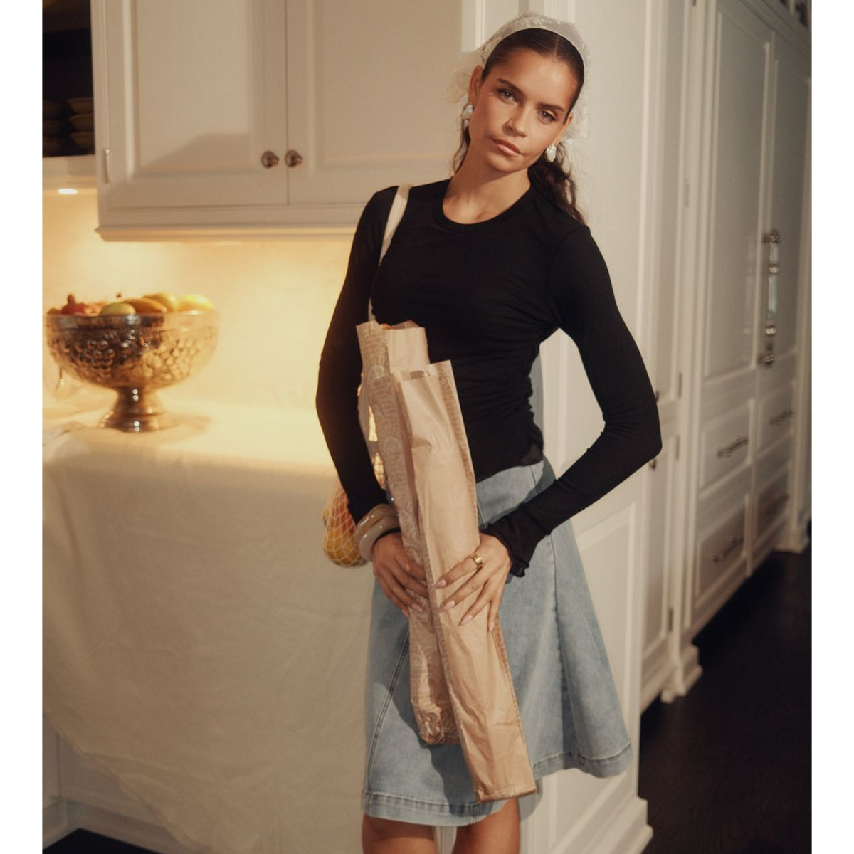 Carme 2.0 Blue Denim Wash Skirt Lunella