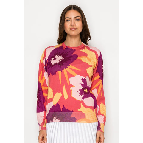 Joyful Vibrant Print Sweater Yal