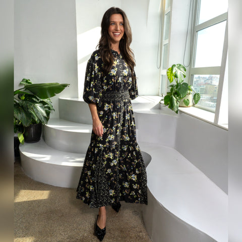 Paula Dress Black Floral