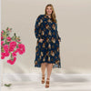 Stella Dress Blue Floral Plus
