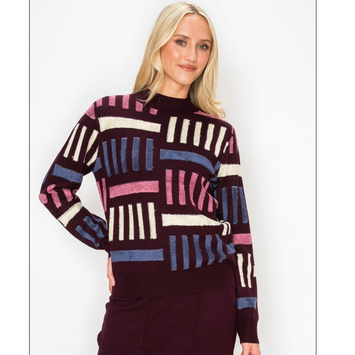 Pink & Blue Funky Yal Sweater