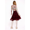 Burnout Burgundy Skirt