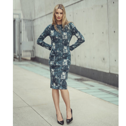 Alice Dress Teal Textured