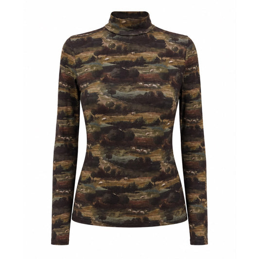 Landscape Mock Neck Top Nina
