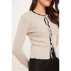 Dark Sand Tie Cardigan Sweater OC