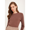 Basic Sweater Rib Top Brown Valour
