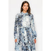 Blue Shaded Belted Dress