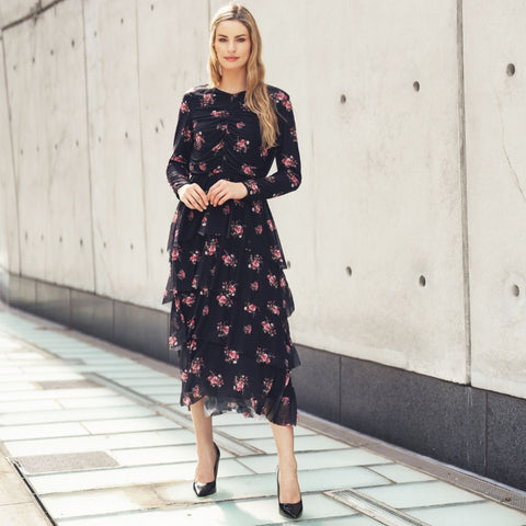 Aurora Dress Black Floral