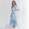 Floria Sky Water Blue Floral Dress