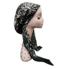 Leopard Print Color Border Pre-Tied Scarf Atifa