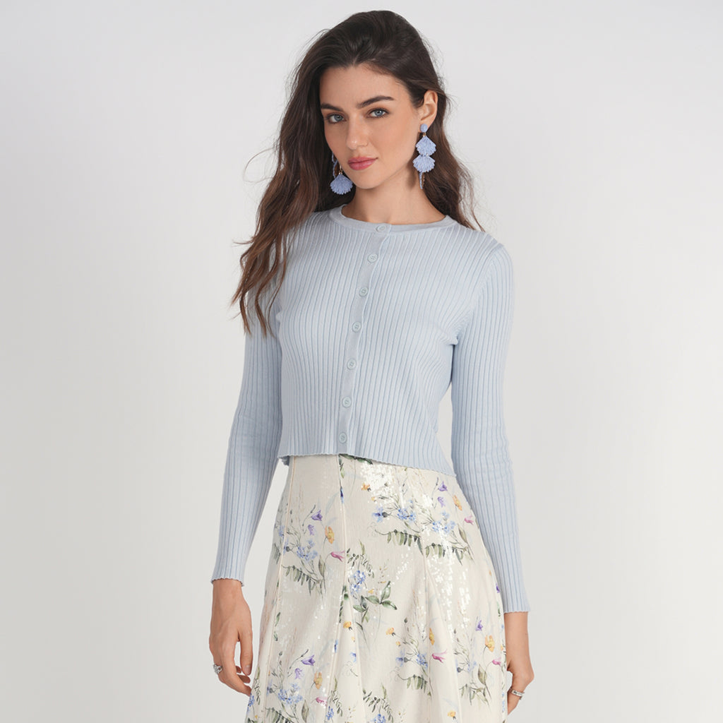 BLUELEA ブルレア summer knit cardigan ホワイト Light Blue Summer Cardigan Adina LV – The Mimi Boutique