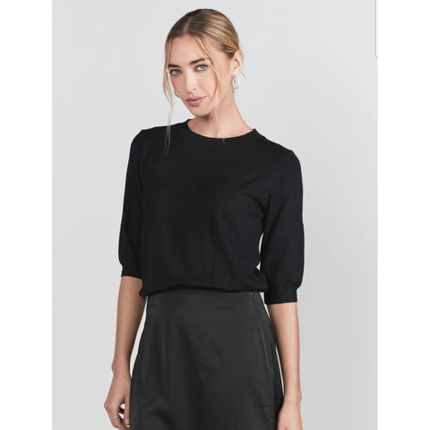 Black 3/4 Sleeve Sweater Adina LV