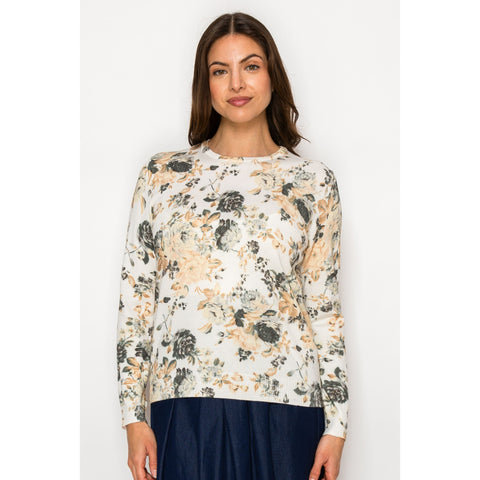 Rustic Floral Sweater Yal