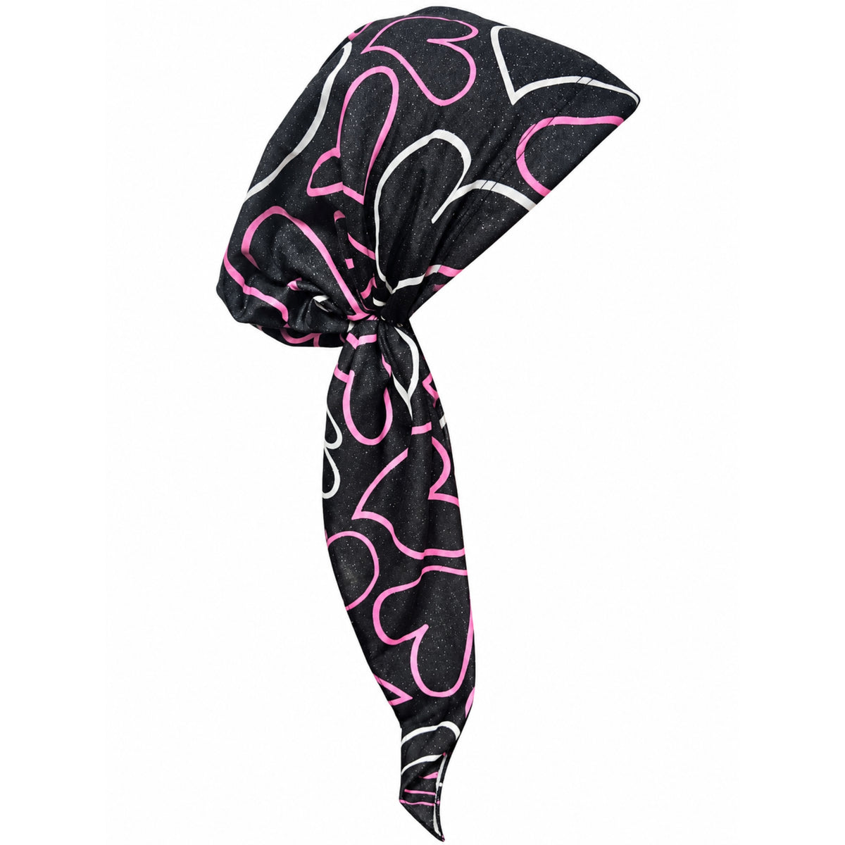 Pink Speckled Hearts Headscarf Itsyounique