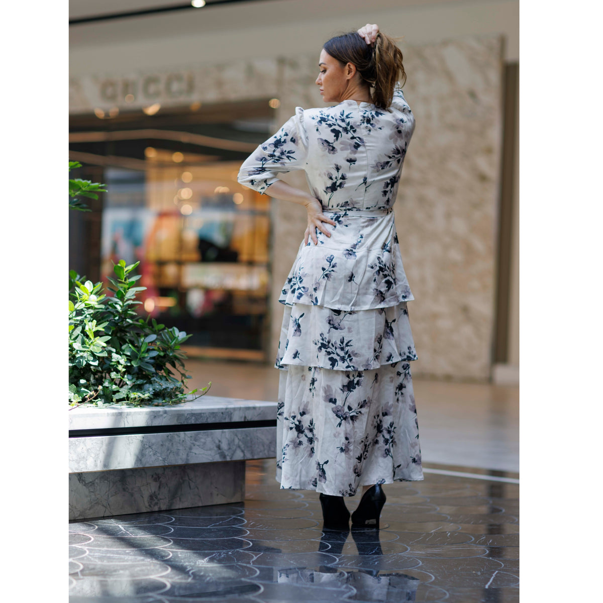 Mock Wrap Elegant Dress