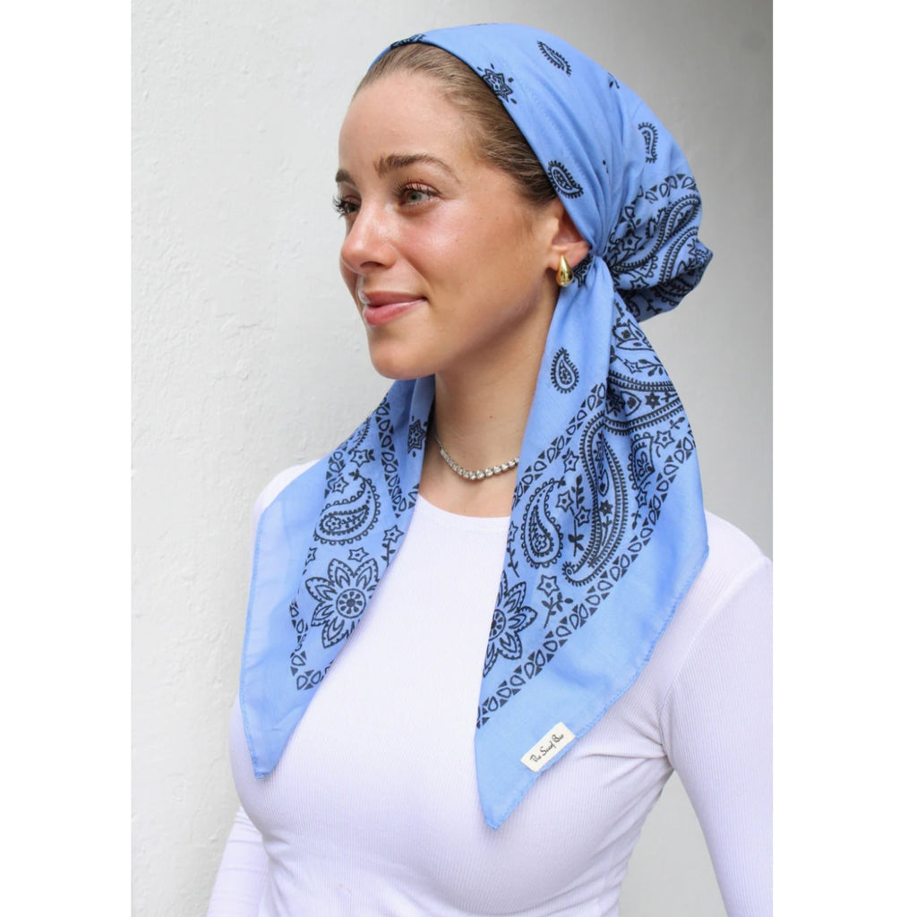 Short Classic Pre-tied Paisley Headscarf SB (More Colors) – The