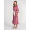 Bandana Waist Cotton Dress Summer Rose