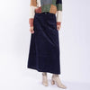 Navy Basic Corduroy Skirt