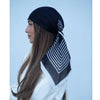 Striped Black Headscarf SB